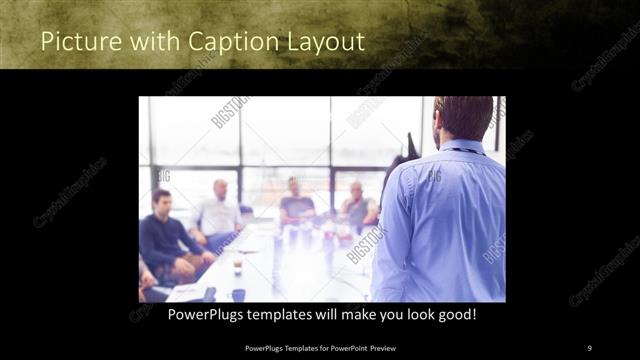 Picture with Caption presentation slide layout