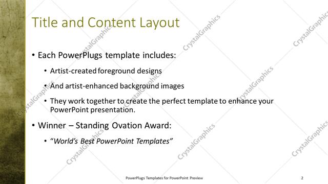 Title and Content presentation slide layout