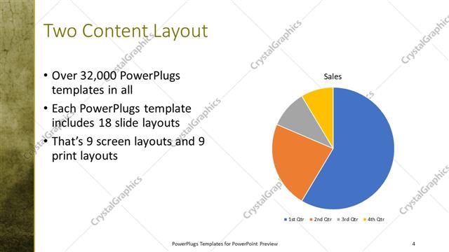 Two Content presentation slide layout