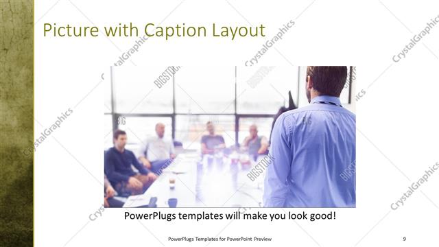 Picture with Caption presentation slide layout