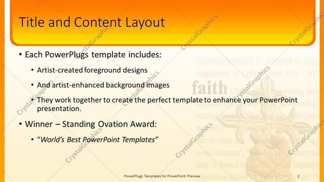Title and Content presentation slide layout