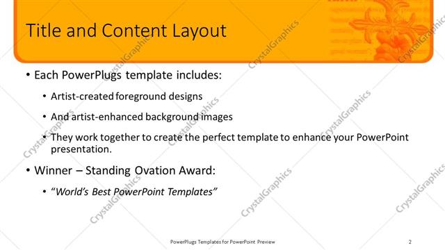Title and Content presentation slide layout