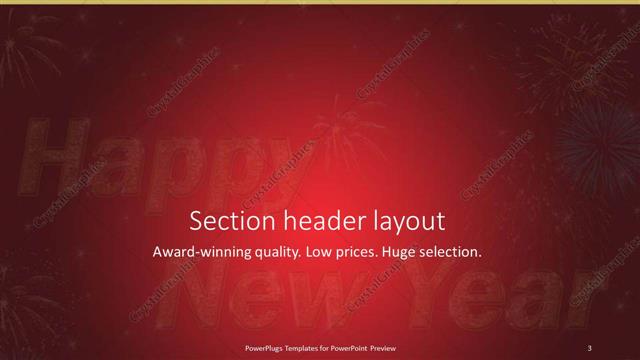 Section Header presentation slide layout