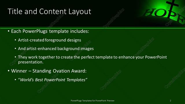 Title and Content presentation slide layout
