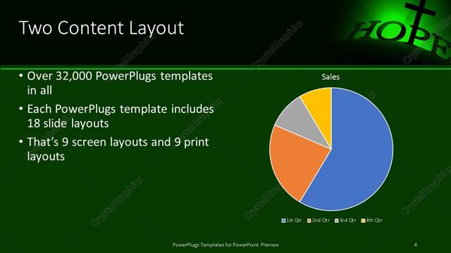 Two Content presentation slide layout