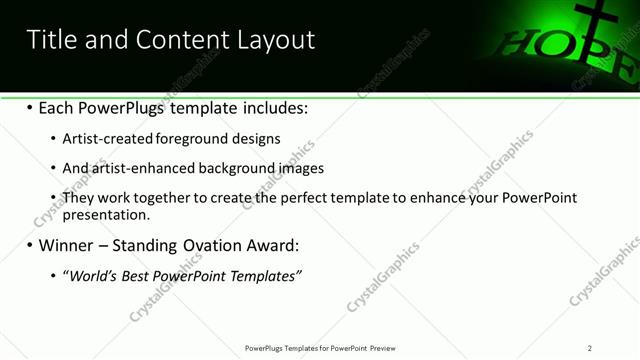 Title and Content presentation slide layout