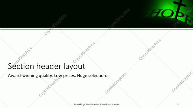 Section Header presentation slide layout