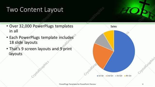 Two Content presentation slide layout