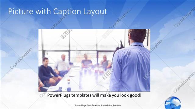 Picture with Caption presentation slide layout