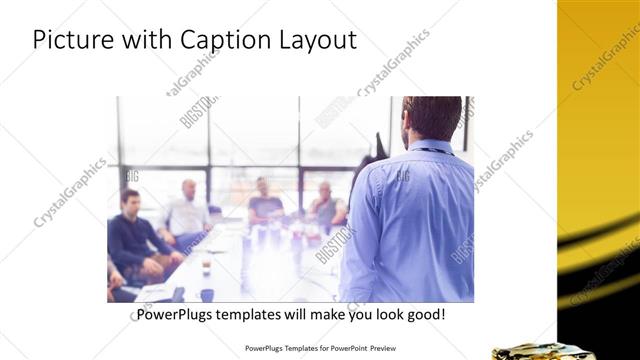 Picture with Caption presentation slide layout