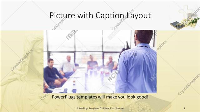 Picture with Caption presentation slide layout