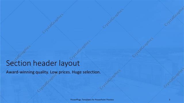 Section Header presentation slide layout