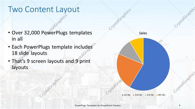 Two Content presentation slide layout