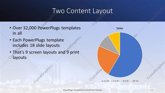 Two Content presentation slide layout