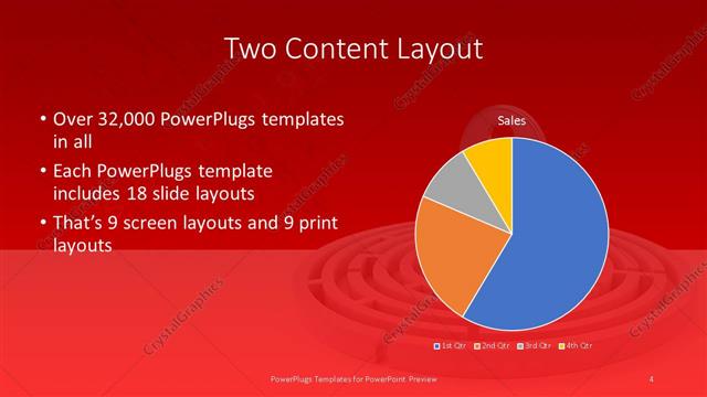 Two Content presentation slide layout