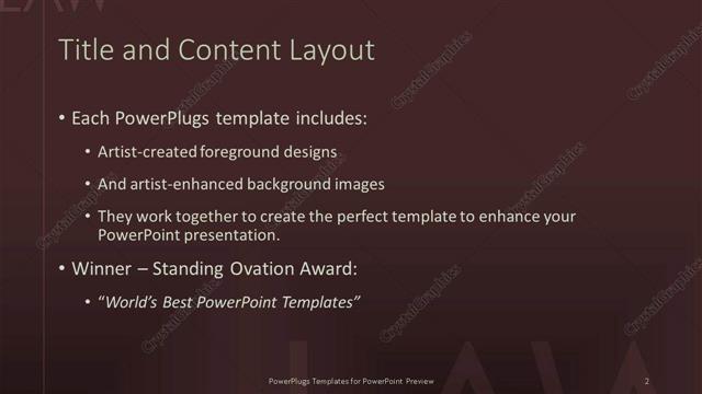 Title and Content presentation slide layout
