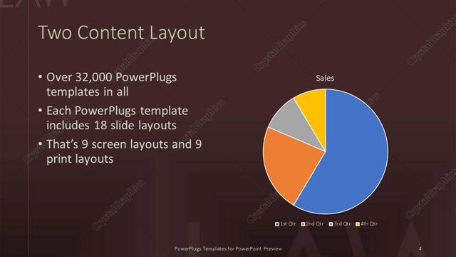 Two Content presentation slide layout