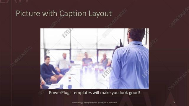 Picture with Caption presentation slide layout