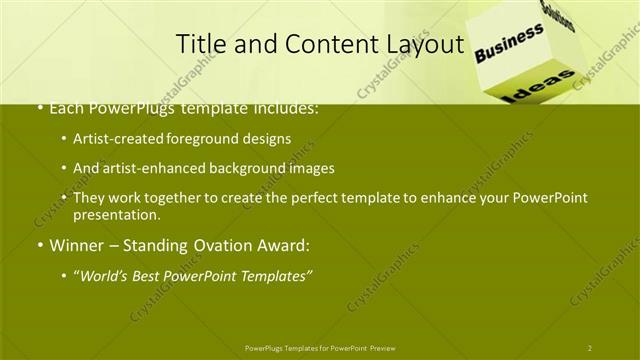 Title and Content presentation slide layout