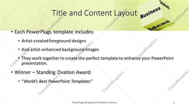 Title and Content presentation slide layout