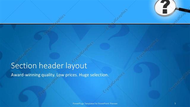 Section Header presentation slide layout