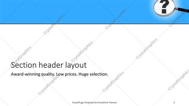 Section Header presentation slide layout