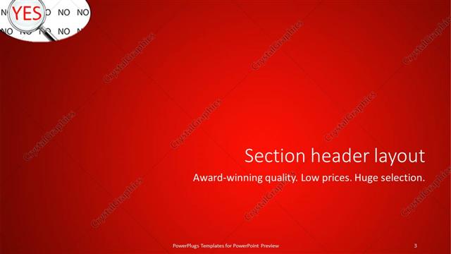 Section Header presentation slide layout