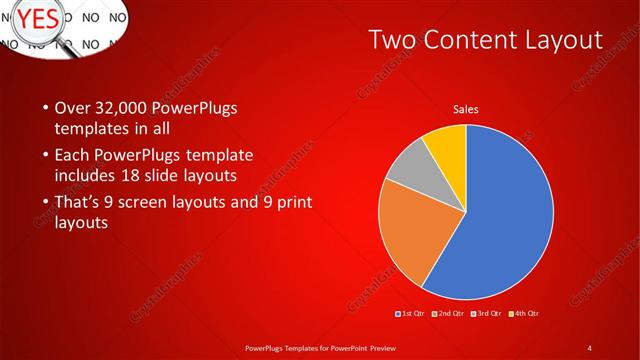 Two Content presentation slide layout