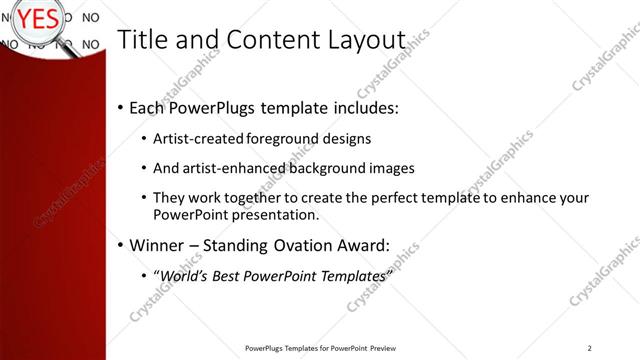 Title and Content presentation slide layout