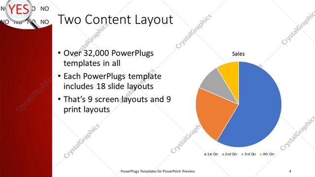 Two Content presentation slide layout
