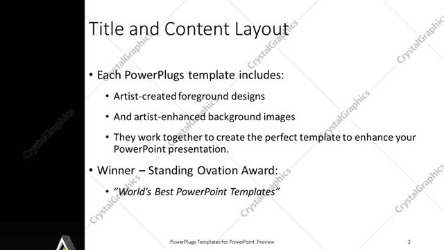 Title and Content presentation slide layout