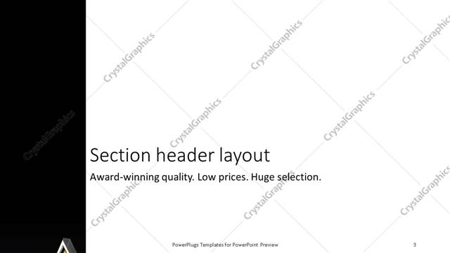 Section Header presentation slide layout