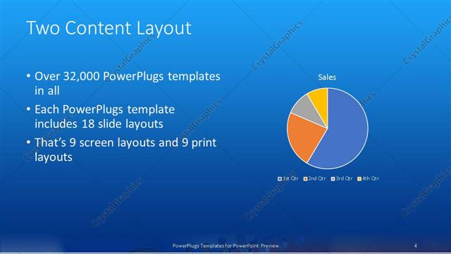 Two Content presentation slide layout