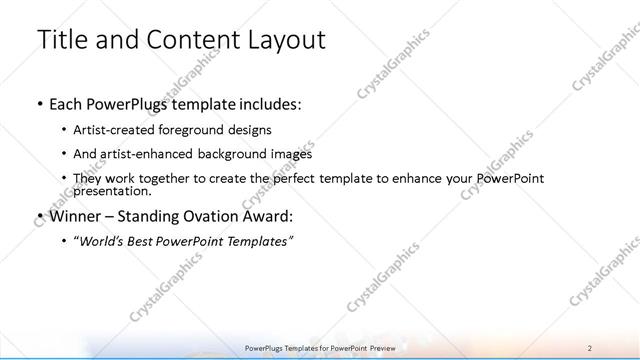 Title and Content presentation slide layout