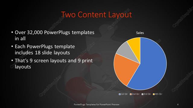 Two Content presentation slide layout