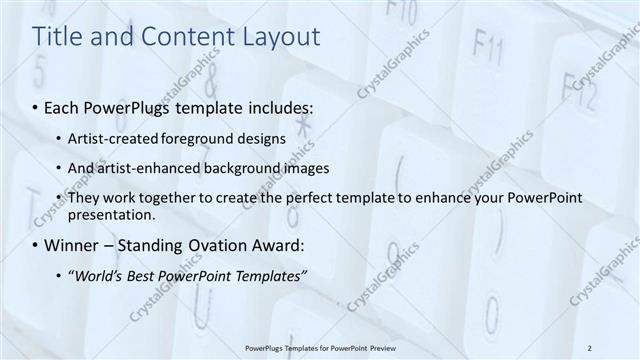 Title and Content presentation slide layout