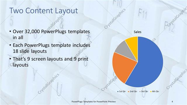 Two Content presentation slide layout