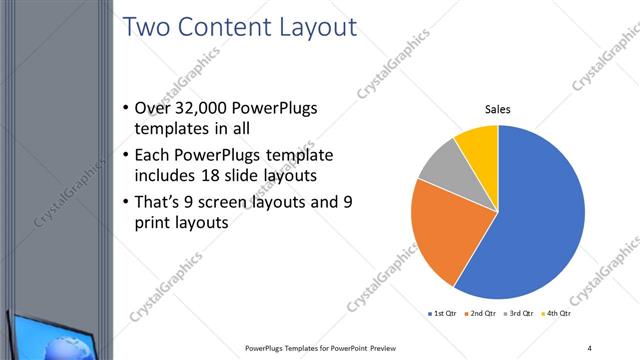 Two Content presentation slide layout