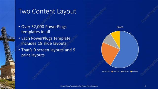 Two Content presentation slide layout