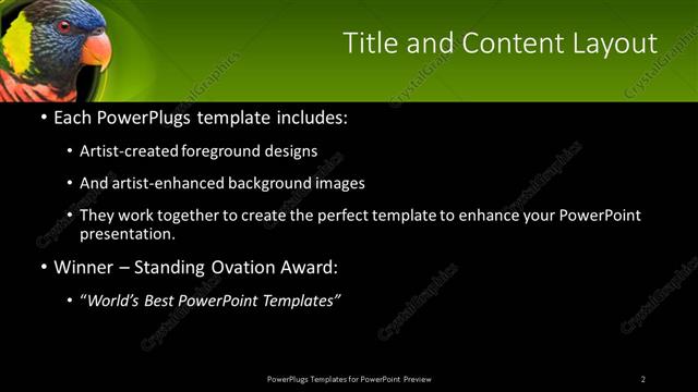 Title and Content presentation slide layout
