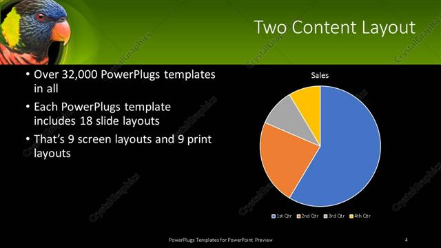 Two Content presentation slide layout