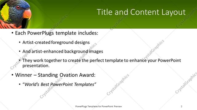 Title and Content presentation slide layout