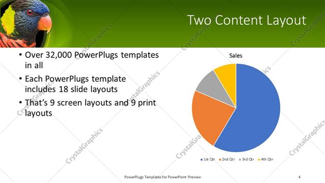 Two Content presentation slide layout
