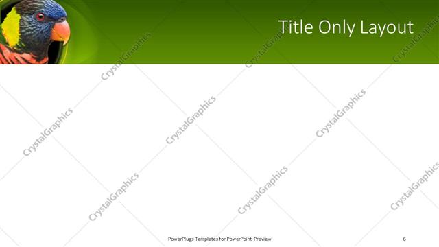 Title Only presentation slide layout