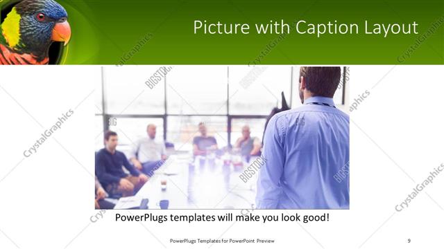 Picture with Caption presentation slide layout