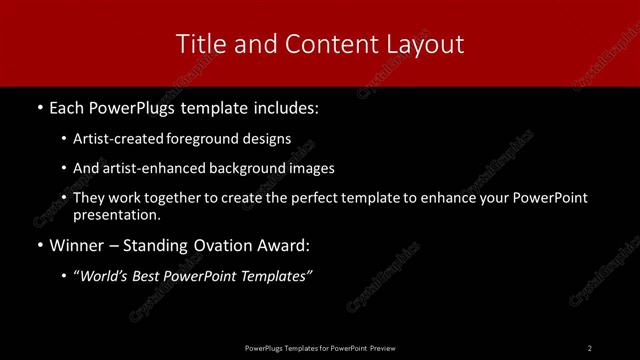 Title and Content presentation slide layout