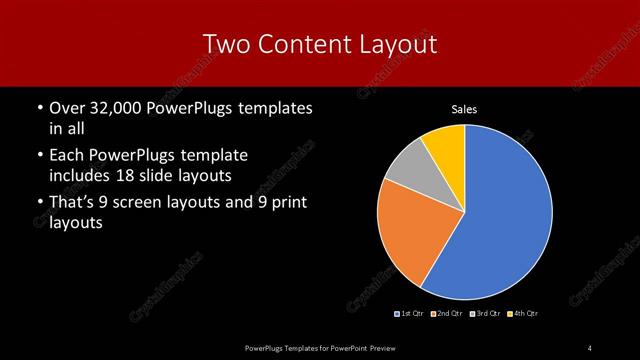 Two Content presentation slide layout