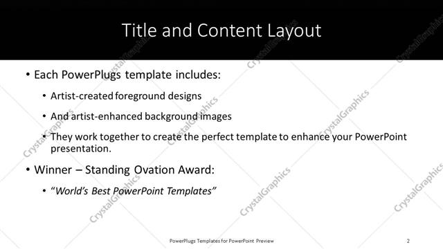 Title and Content presentation slide layout