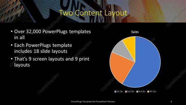 Two Content presentation slide layout