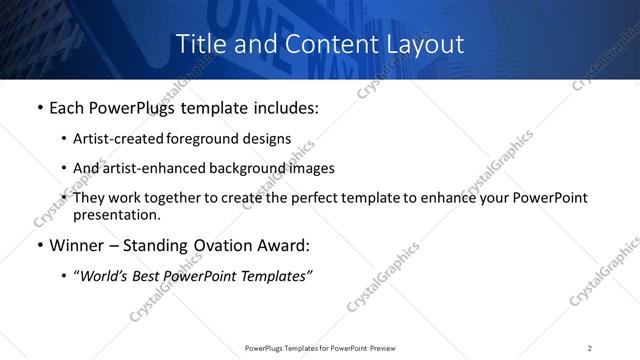 Title and Content presentation slide layout